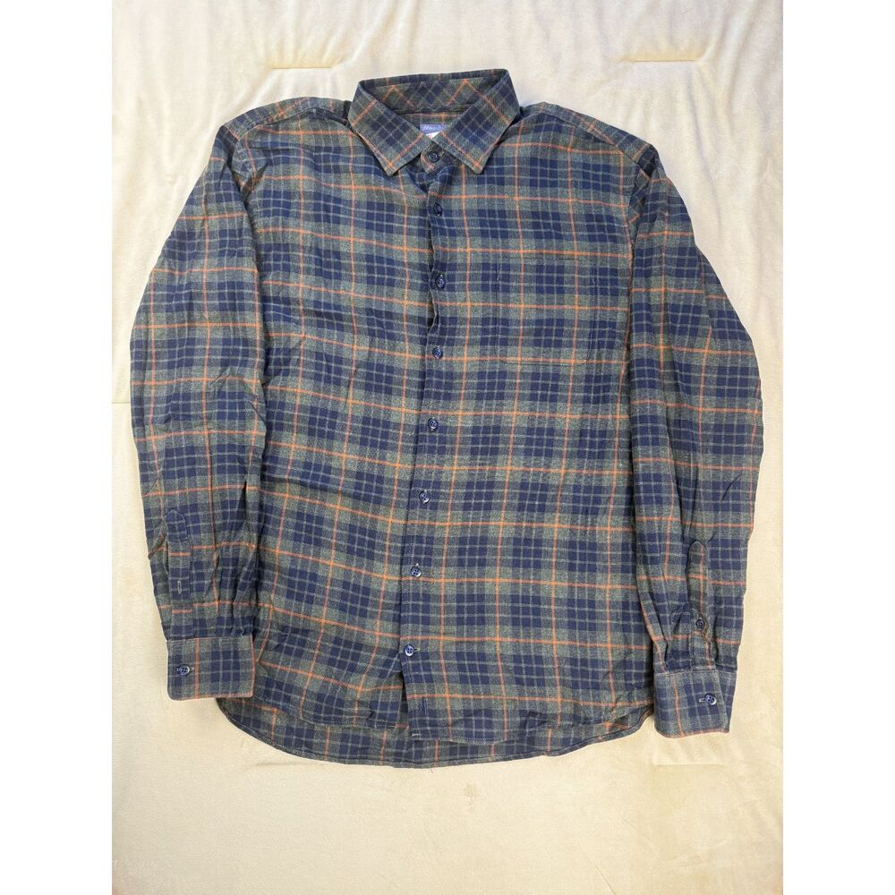 Hangin’ Out Johnnie-O Men’s Large Plaid Flannel Button Up Shirt